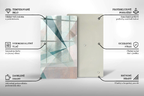 Tabla de cortar de vidrio Abstracción aguda