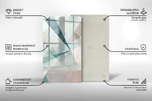 Tabla de cortar de vidrio Abstracción aguda