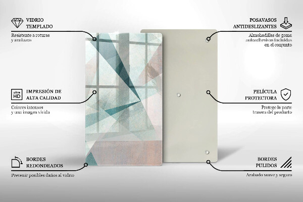 Tabla de cortar de vidrio Abstracción aguda