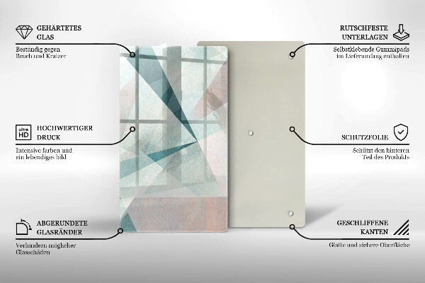 Tabla de cortar de vidrio Abstracción aguda