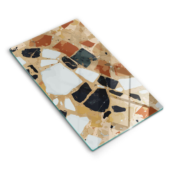 Tabla de cortar de vidrio Plato de piedras decorativas