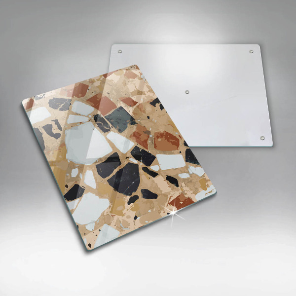 Tabla de cortar de vidrio Plato de piedras decorativas