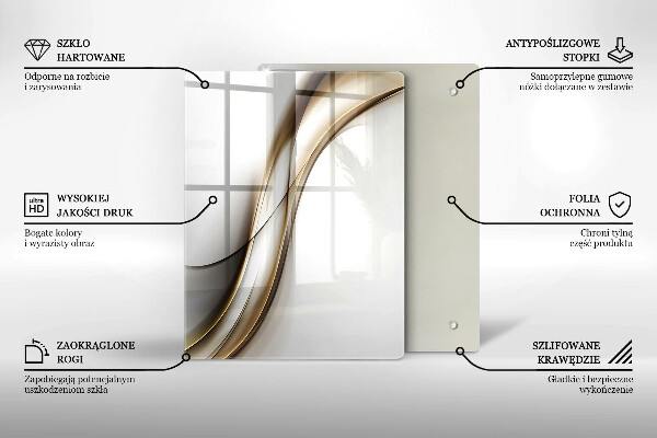 Tabla de cortar de vidrio Patrón de flechas boho