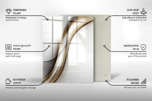 Tabla de cortar de vidrio Patrón de flechas boho