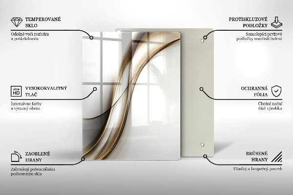 Tabla de cortar de vidrio Patrón de flechas boho