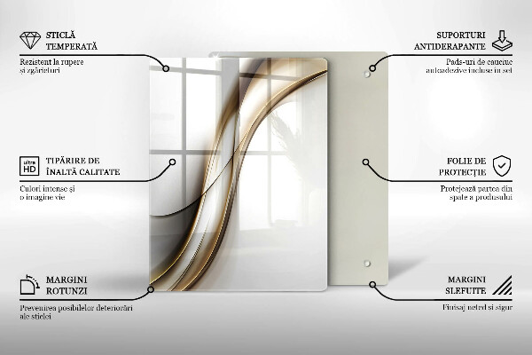 Tabla de cortar de vidrio Patrón de flechas boho