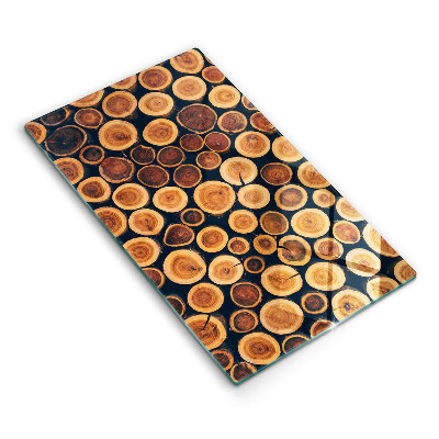 Tabla de cortar de vidrio Tocones de árboles de madera