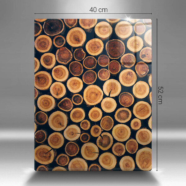 Tabla de cortar de vidrio Tocones de árboles de madera