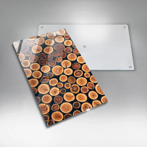 Tabla de cortar de vidrio Tocones de árboles de madera