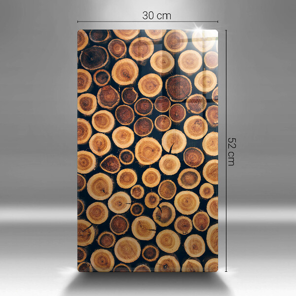 Tabla de cortar de vidrio Tocones de árboles de madera