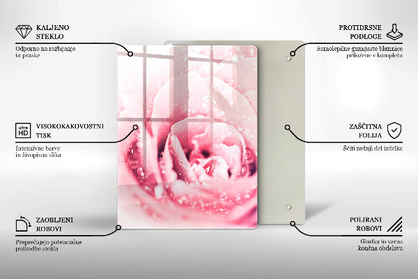 Tabla de cortar de vidrio Manchas decorativas de piedra