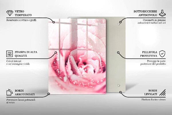 Tabla de cortar de vidrio Manchas decorativas de piedra