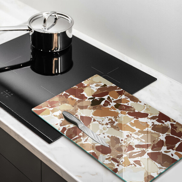 Tabla de cortar de vidrio Manchas decorativas de piedra