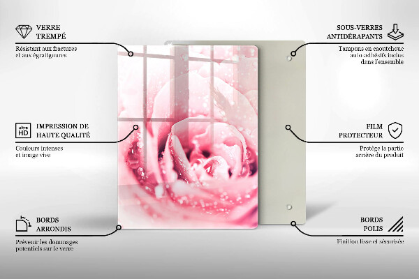 Tabla de cortar de vidrio Manchas decorativas de piedra