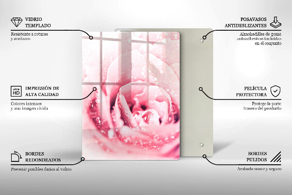 Tabla de cortar de vidrio Manchas decorativas de piedra