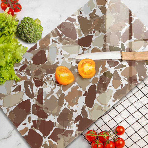 Tabla de cortar de vidrio Manchas decorativas de piedra