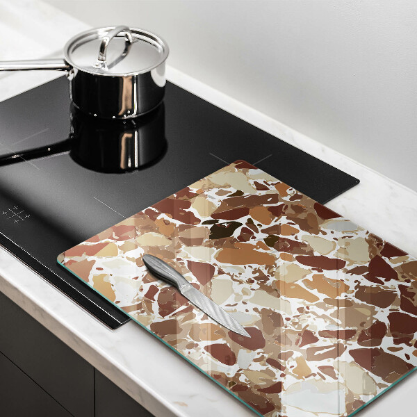 Tabla de cortar de vidrio Manchas decorativas de piedra