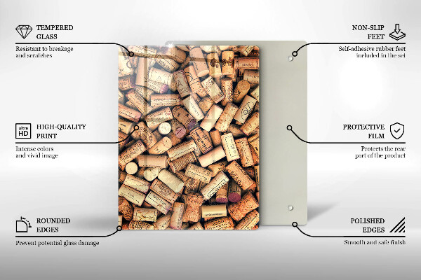 Tabla de cortar de vidrio Cucharas con especias
