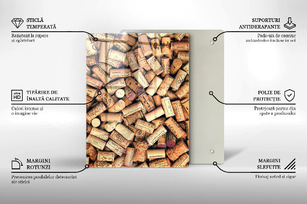 Tabla de cortar de vidrio Cucharas con especias