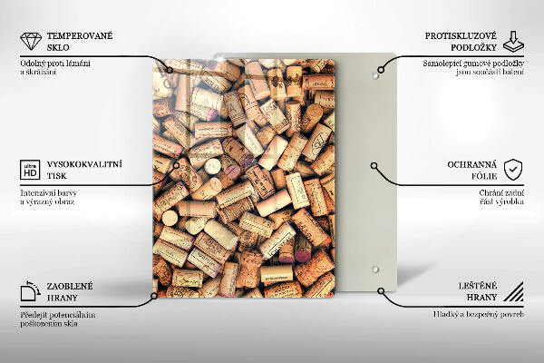 Tabla de cortar de vidrio Cucharas con especias