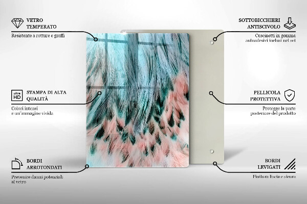 Tabla de cortar de vidrio Abstracción ahumada