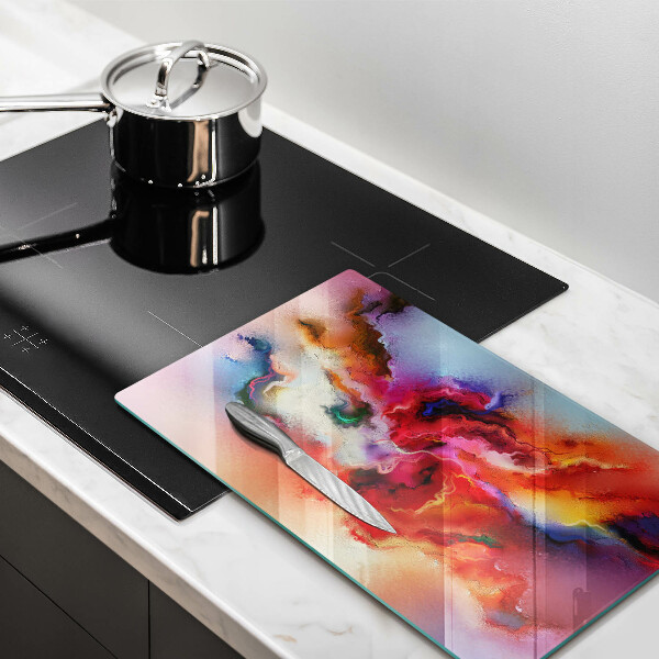 Tabla de cortar de vidrio Abstracción ahumada