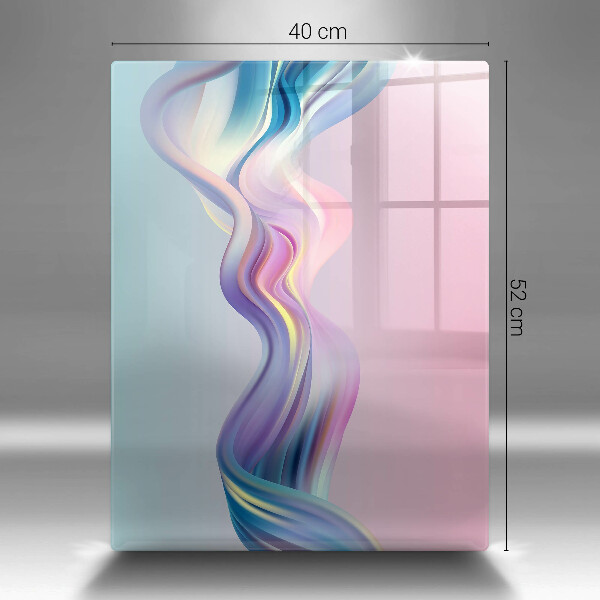 Tabla de cortar de vidrio Abstracción pastel