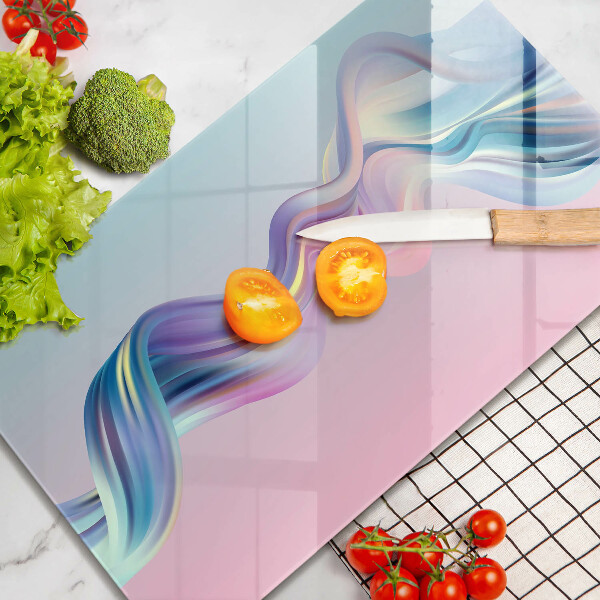 Tabla de cortar de vidrio Abstracción pastel
