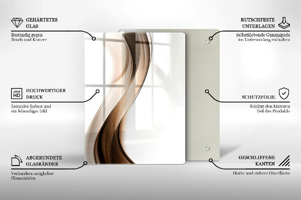 Tabla de cortar de vidrio Líneas abstractas