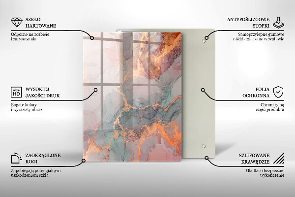 Tabla de cortar de vidrio Piedra decorativa