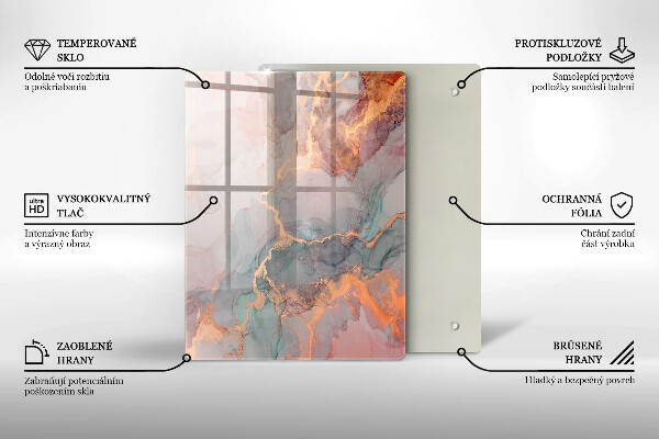 Tabla de cortar de vidrio Piedra decorativa