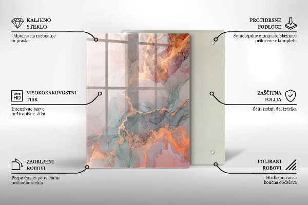 Tabla de cortar de vidrio Piedra decorativa