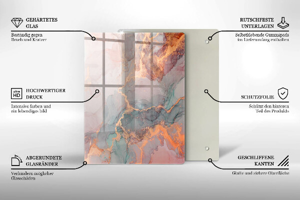 Tabla de cortar de vidrio Piedra decorativa