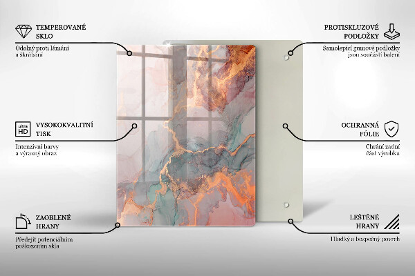 Tabla de cortar de vidrio Piedra decorativa