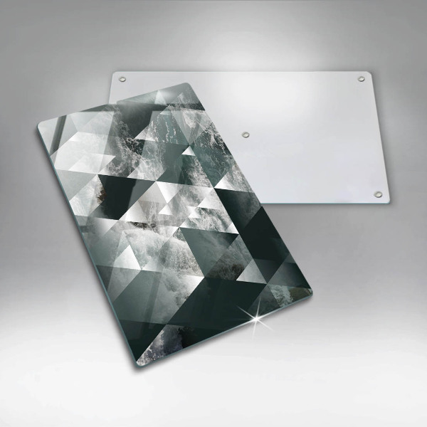 Tabla de cortar de vidrio Triángulos y agua