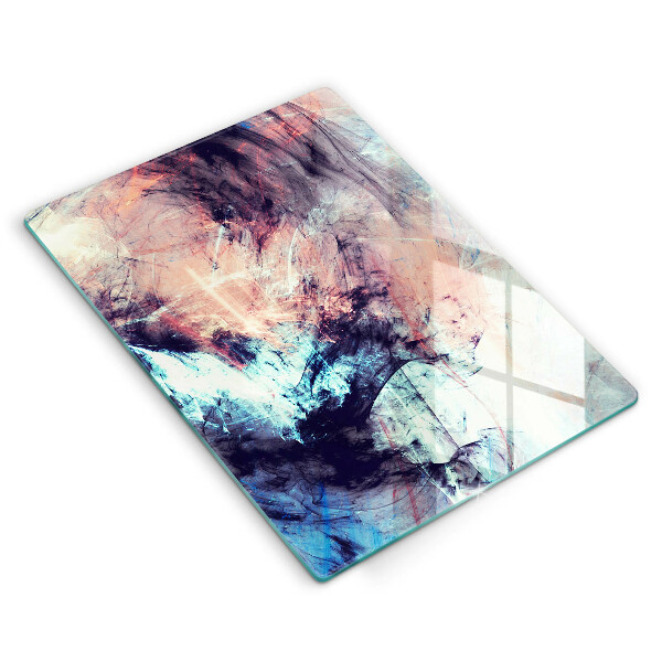 Tabla de cortar de vidrio Abstracción pintada