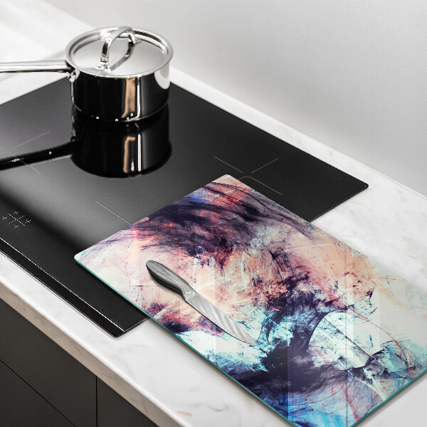 Tabla de cortar de vidrio Abstracción pintada