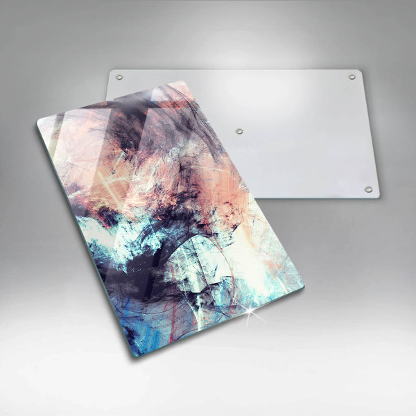 Tabla de cortar de vidrio Abstracción pintada