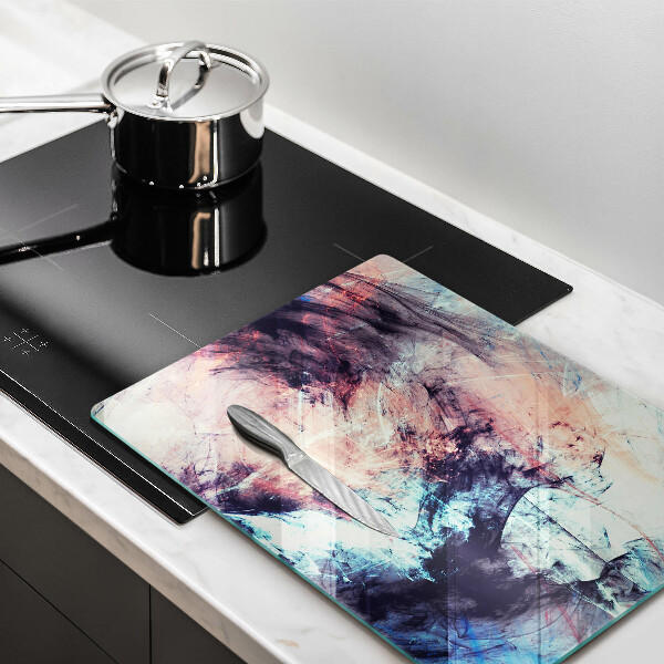 Tabla de cortar de vidrio Abstracción pintada