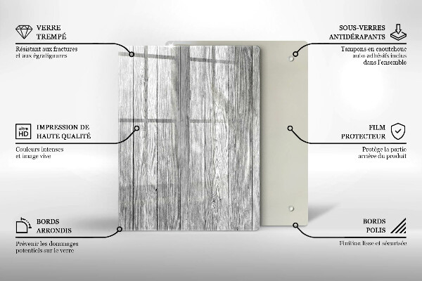 Tabla de cortar de vidrio Gotas de rocío y flor de rosa