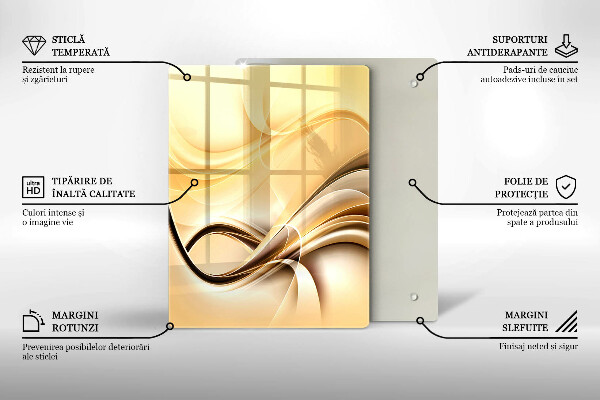 Tabla de cortar de vidrio Abstracción de beso