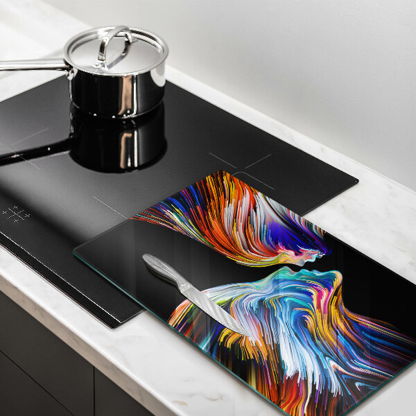 Tabla de cortar de vidrio Abstracción de beso