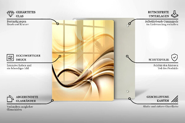 Tabla de cortar de vidrio Abstracción de beso