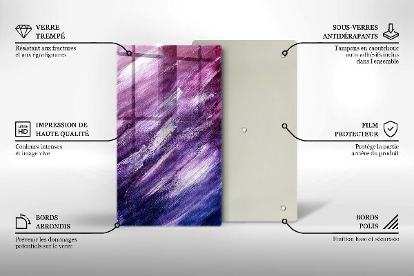 Tabla de cortar de vidrio Abstracción de pintura