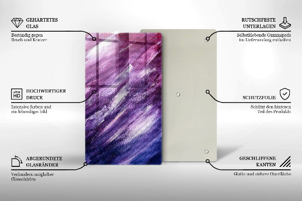 Tabla de cortar de vidrio Abstracción de pintura