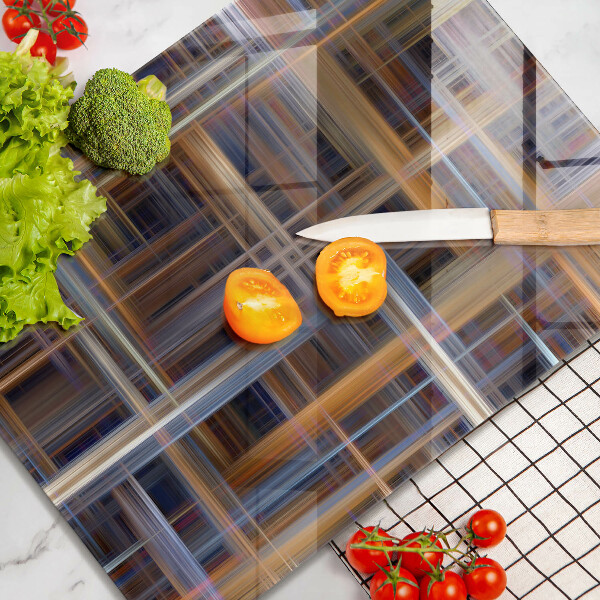 Tabla de cortar de vidrio Líneas de pintura abstractas