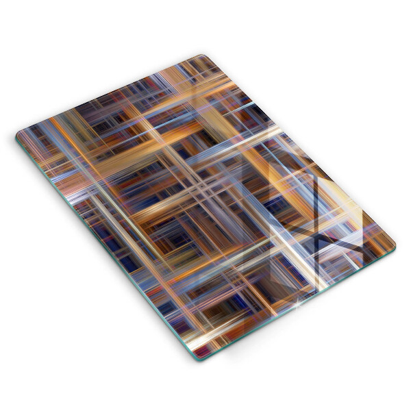 Tabla de cortar de vidrio Líneas de pintura abstractas