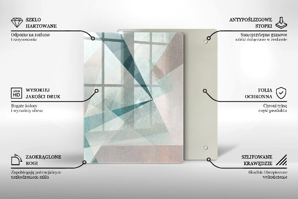 Tabla de cortar de vidrio Líneas de pintura abstractas