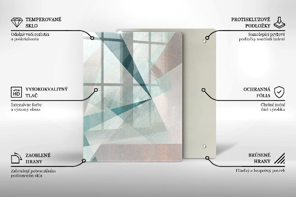 Tabla de cortar de vidrio Líneas de pintura abstractas