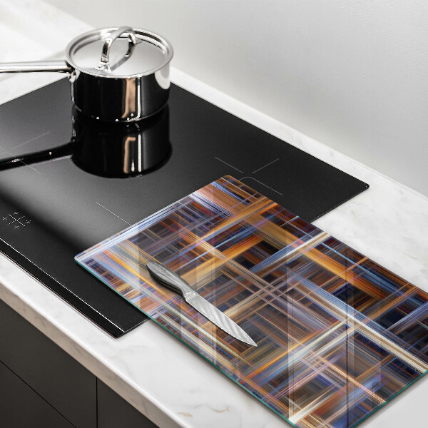 Tabla de cortar de vidrio Líneas de pintura abstractas